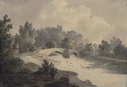 Bridge over the river at Helmsley, in Yorkshire,