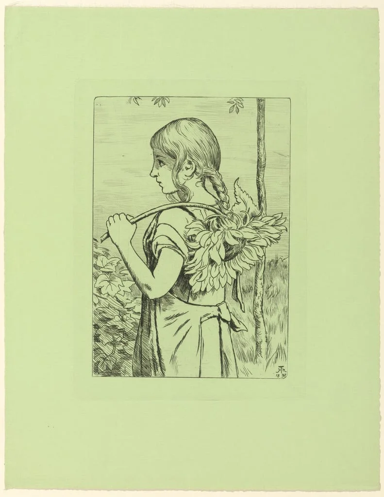 Untitled, by Hans Thoma, ink, 1900