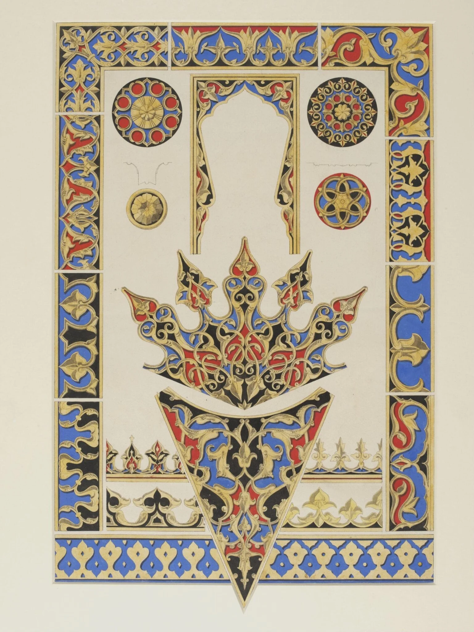 Original drawing for 'The Grammar of Ornament', by Owen Jones, 1856