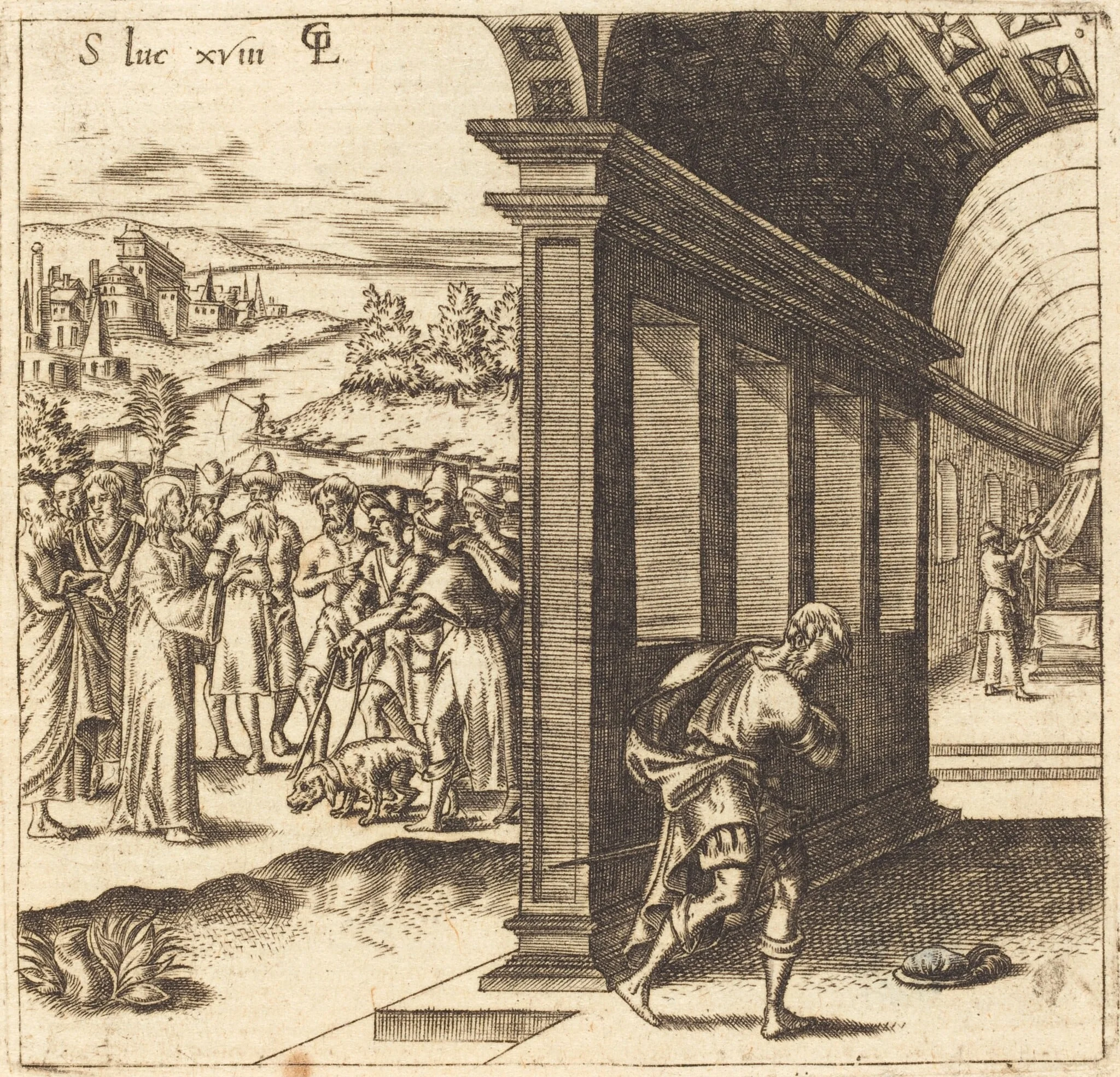 Christ the Teacher, by Léonard Gaultier, ink, 1578