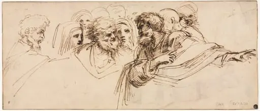 Study of Heads (recto)