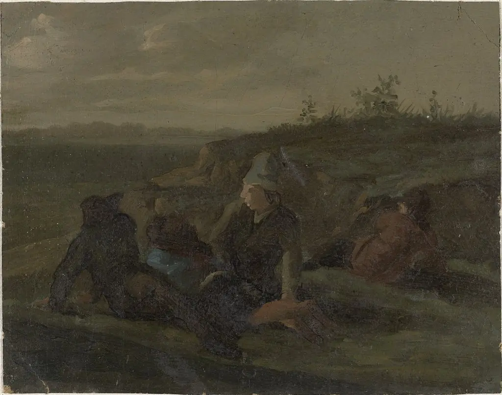 Resting Countrymen in a Meadow