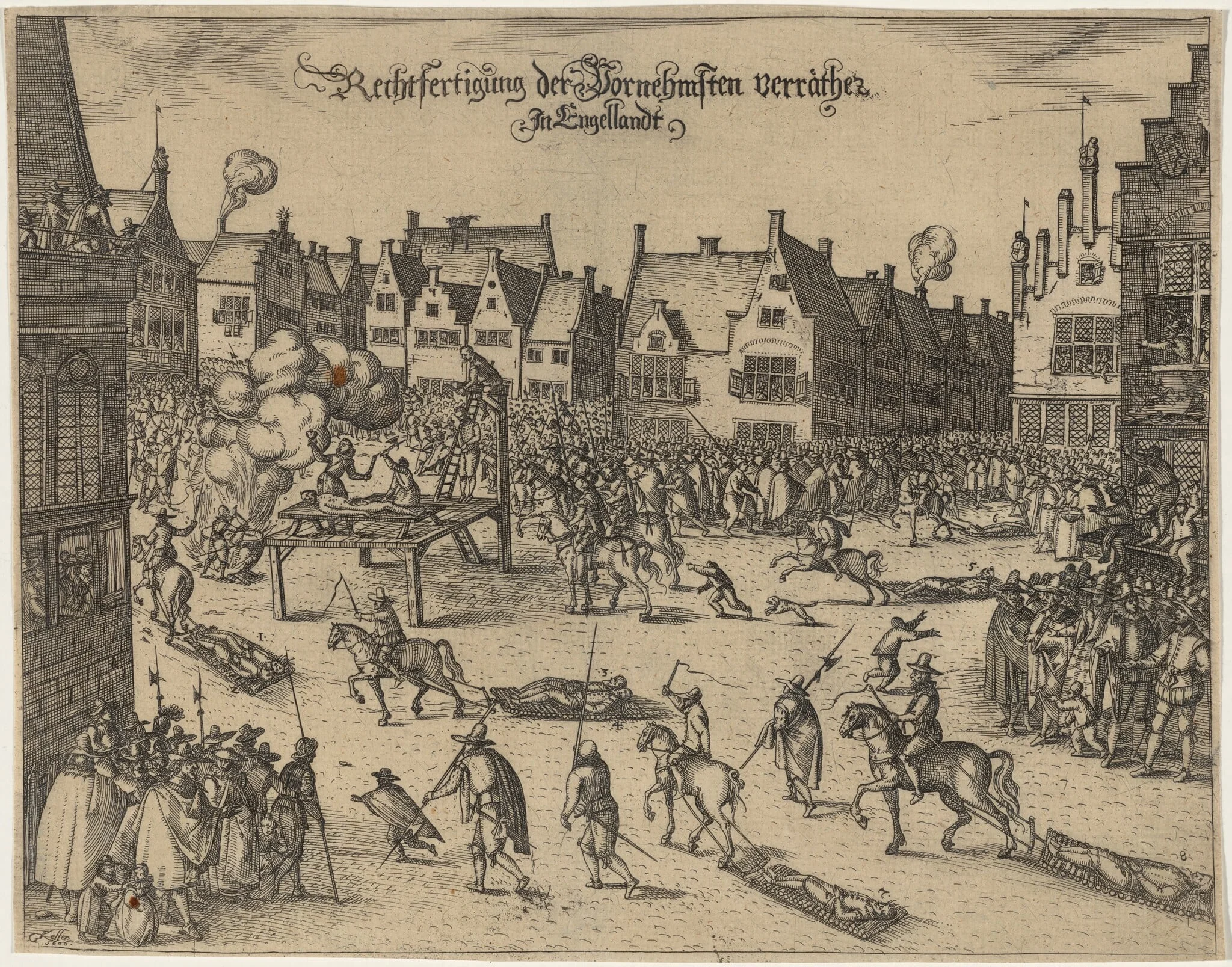 Gunpowder Plot, by George Keller, ink, 1606
