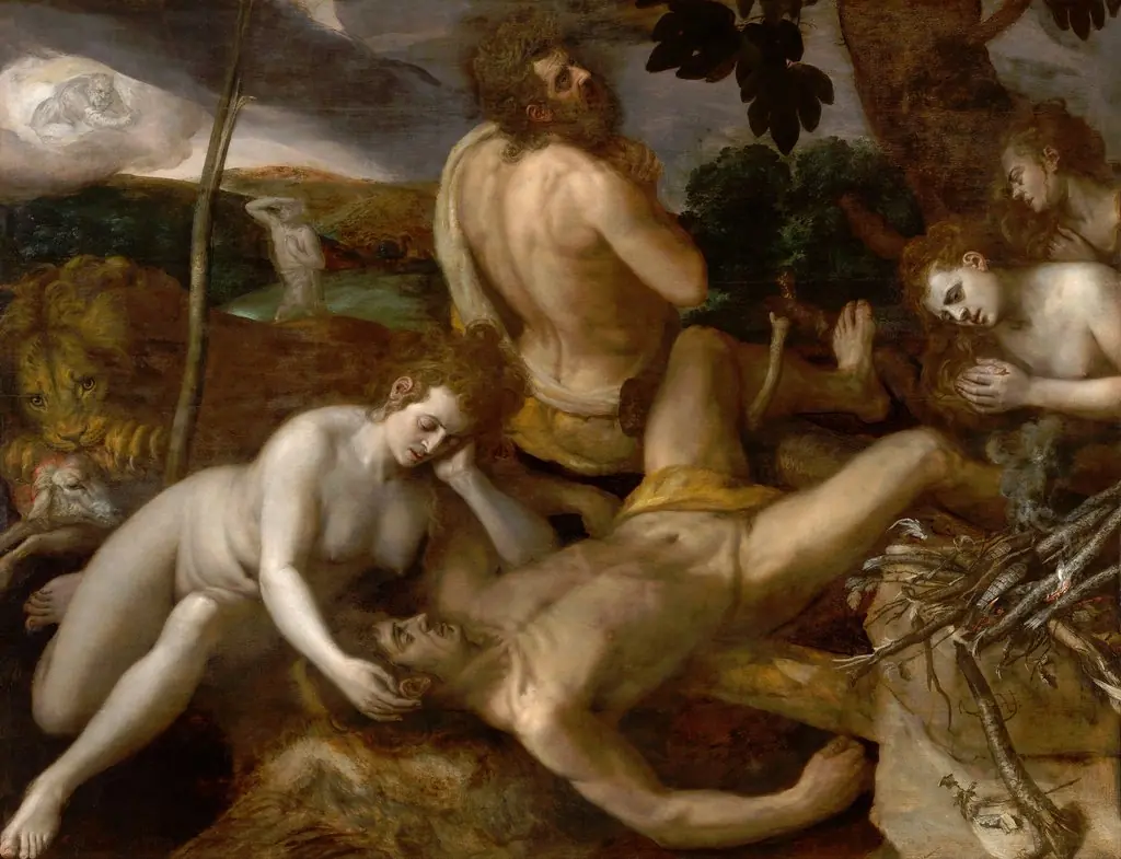 Adam and Eve grieve over the Dead Body of Abel