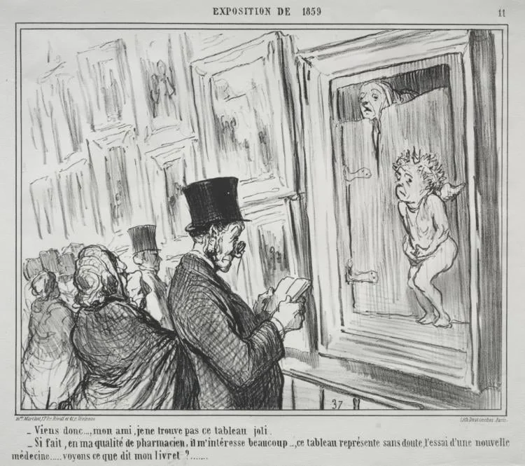 Come on, my friend, I do not find this painting beautiful, by Honoré Daumier, 1859