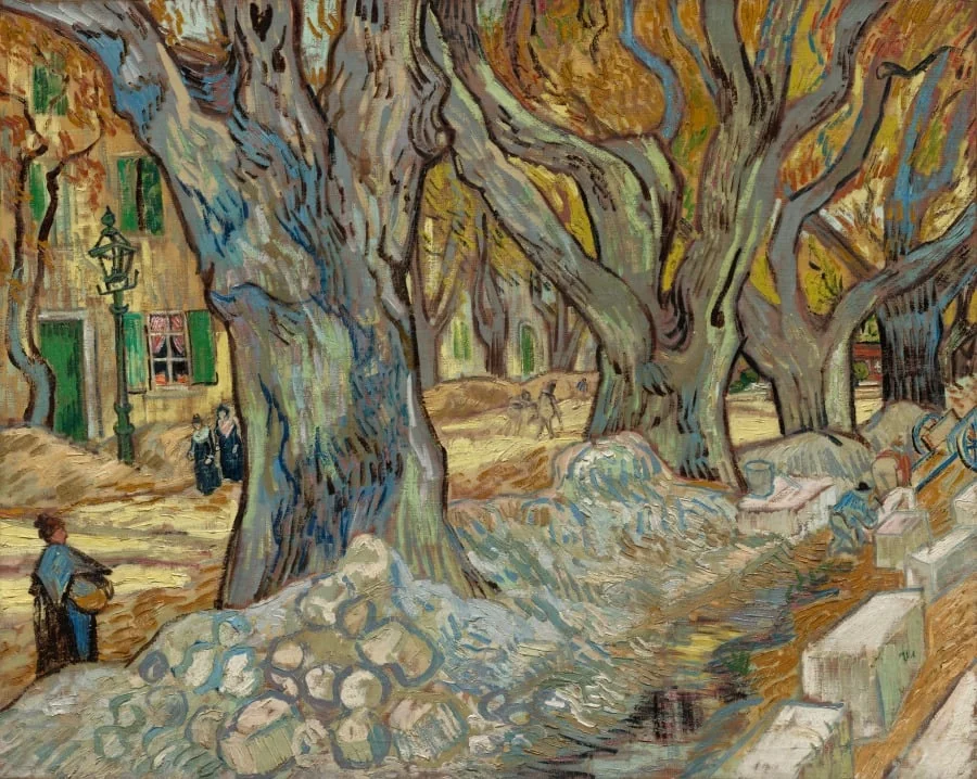 The Large Plane Trees (Road Menders at Saint-Rémy), by Vincent van Gogh, unspecified, 1889