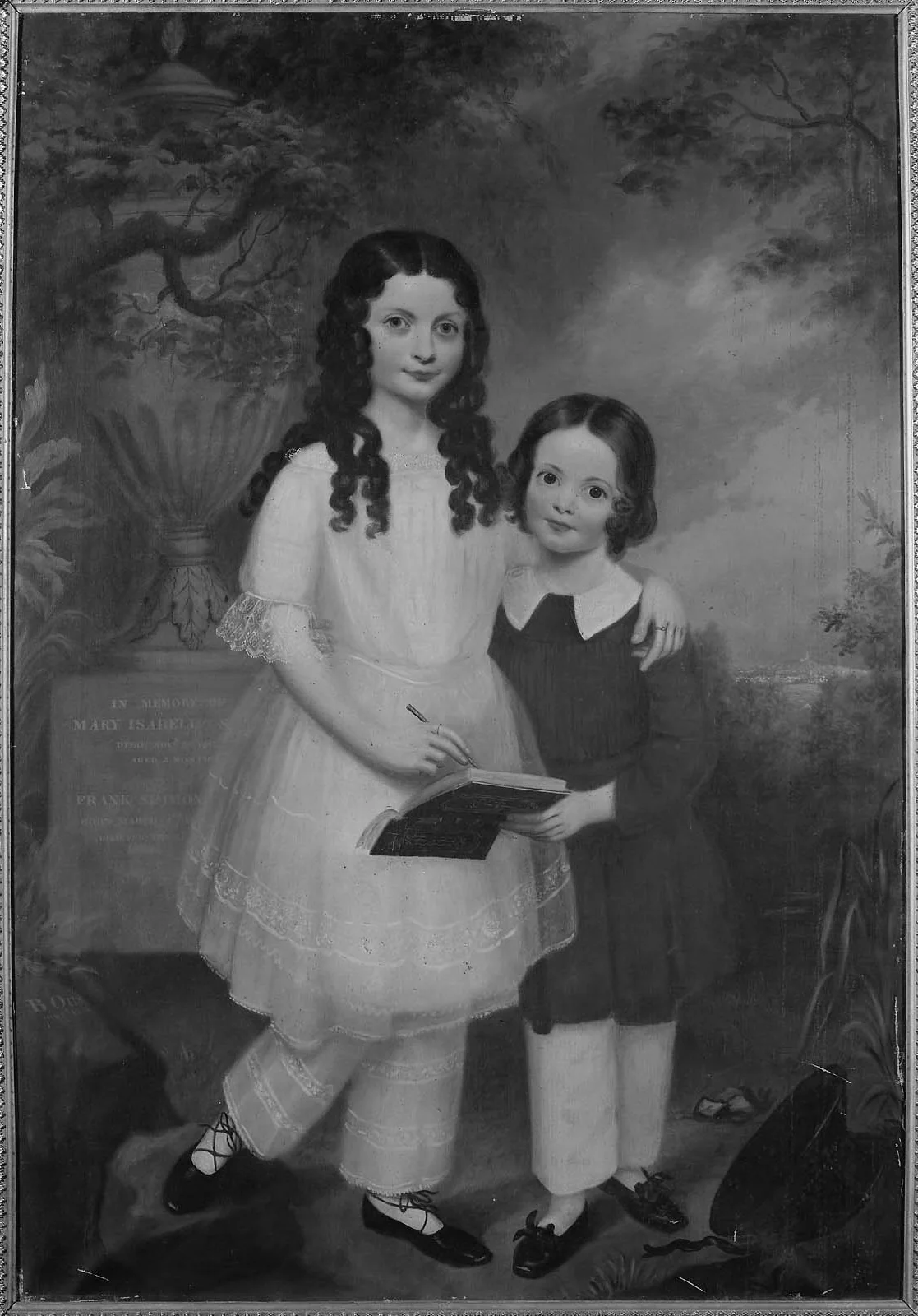 Virginia A. and George Simmons, by Bass Otis, oil, 1844