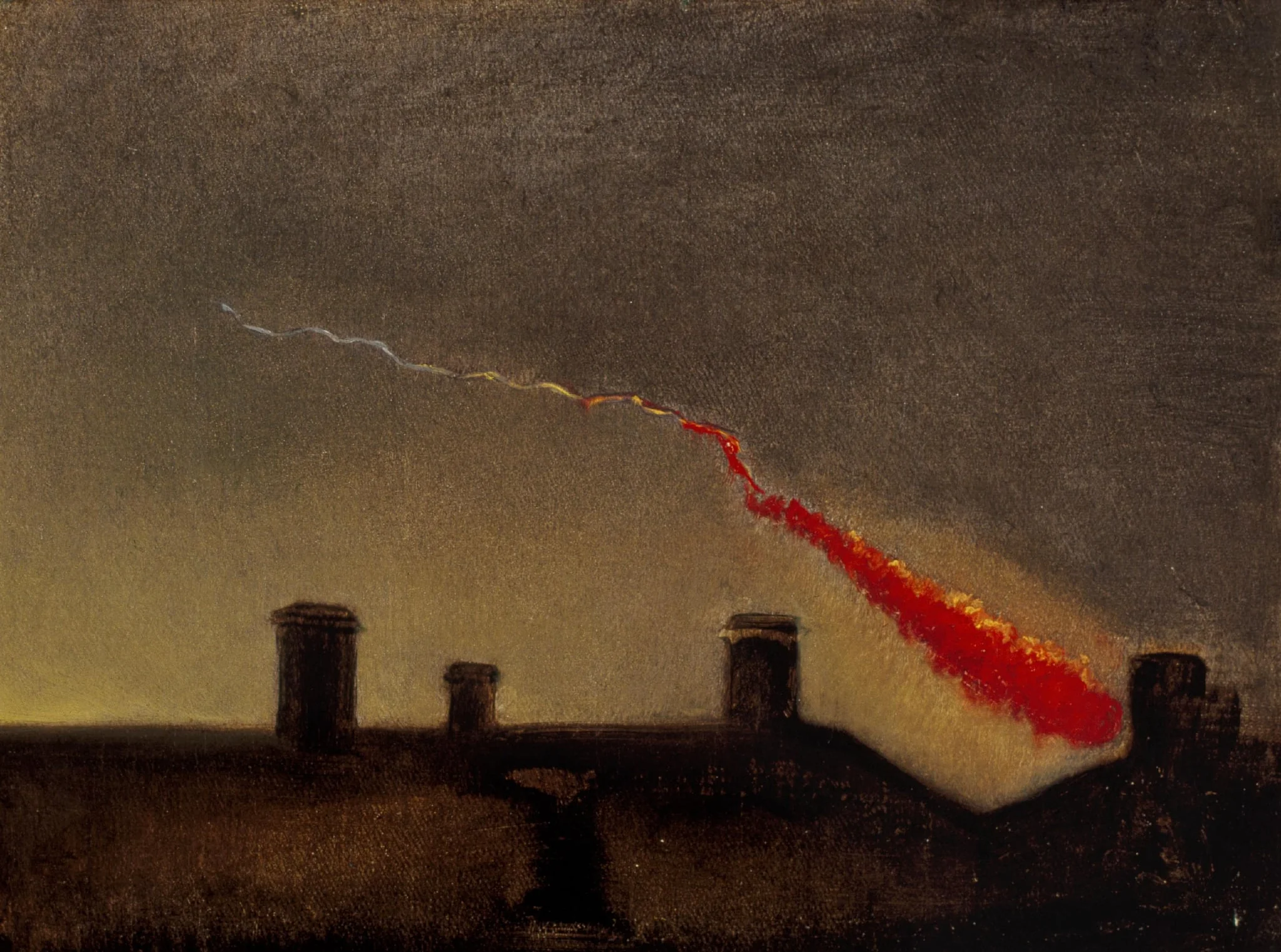 Meteori Helsingin taivaalla 29. 4. 1877, by Emilie Wallensköld