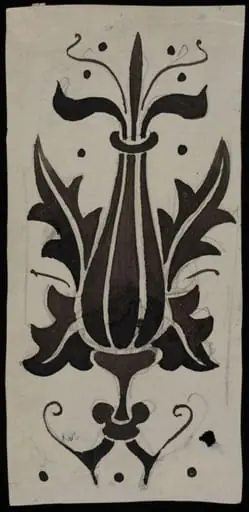 Painted decoration and other ornament, with miscellaneous sketches