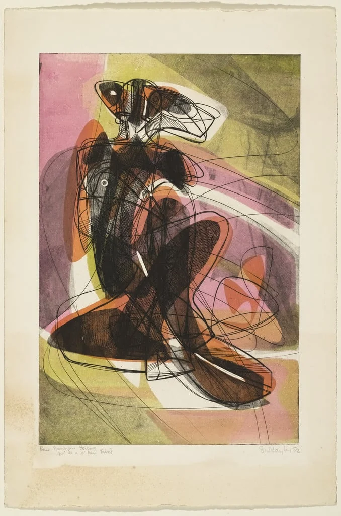 Untitled, by Stanley William Hayter, ink, 1952