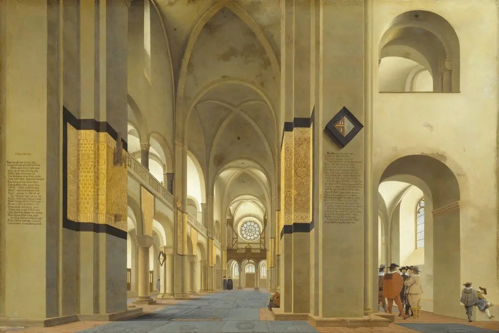 Interior of the Saint Mary Church in Utrecht