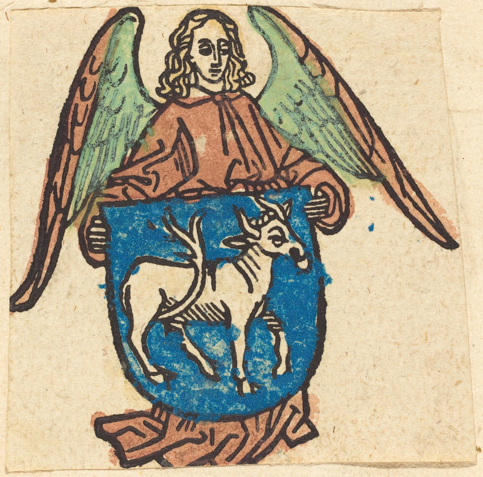 Bookplate of Hilprand Brandenburg of Bibrach, by German 15th Century, ink, 1500