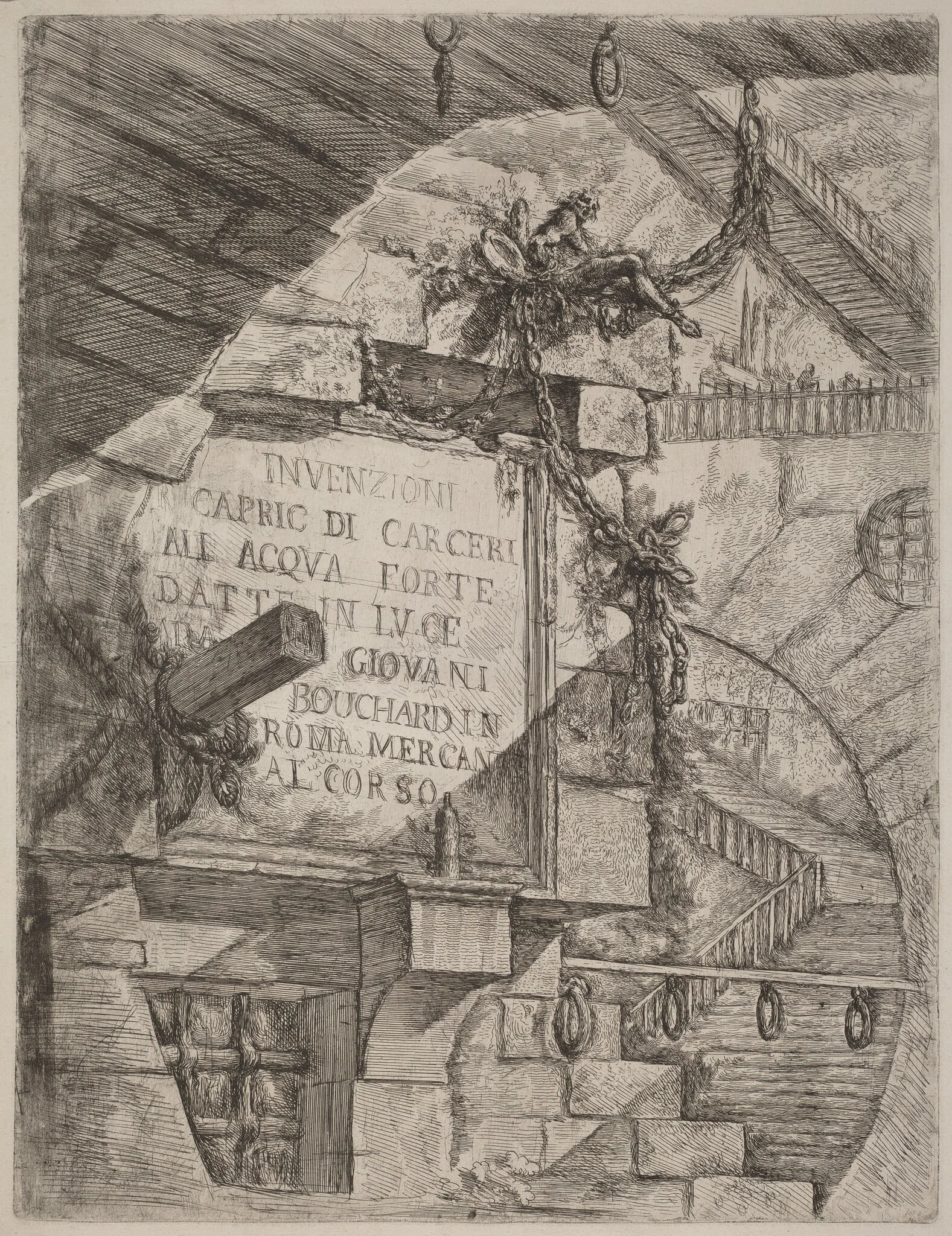 Title Plate, by Giovanni Battista Piranesi, ink, 1754
