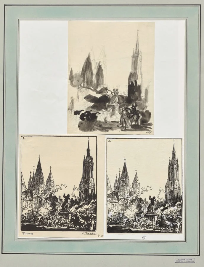 Tournai, by Auguste Lepère, 1914