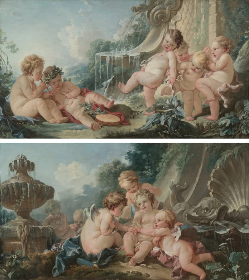 Music and Dance and Cupids in Conspiracy, by François Boucher, unspecified, 1744