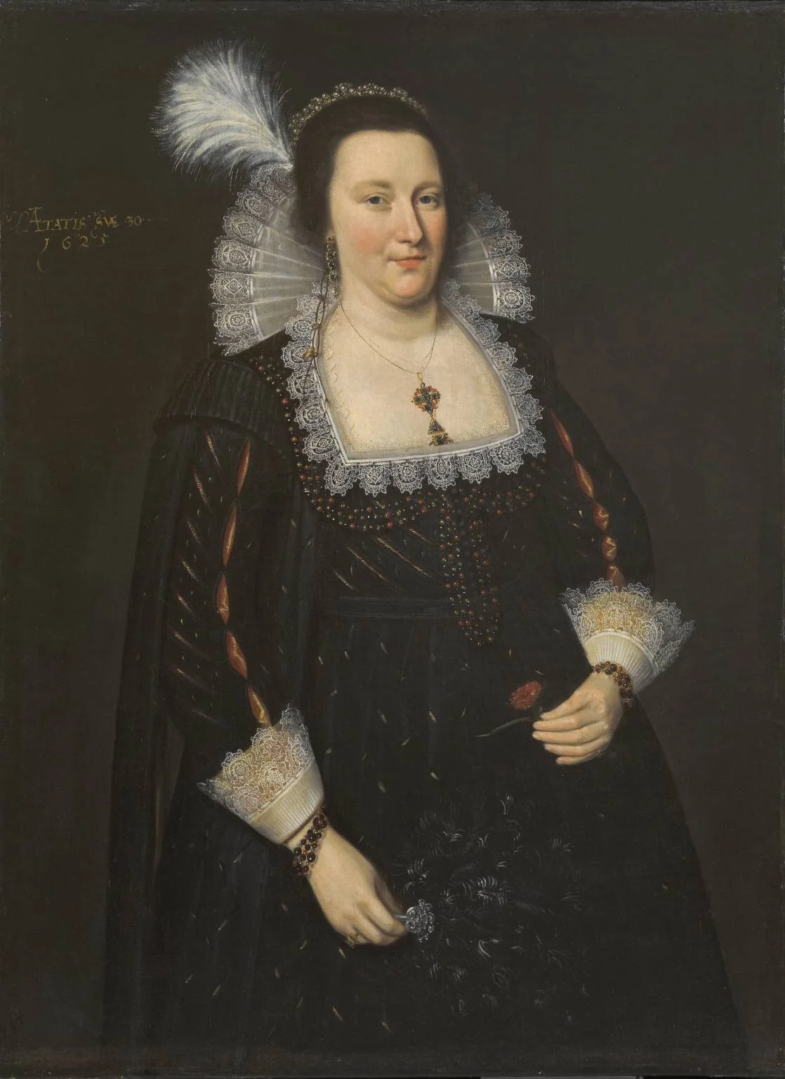 Portrait of Lady Margaret Livingstone, 2nd Countess of Wigtown, by Adam de Colone, oil, 1625