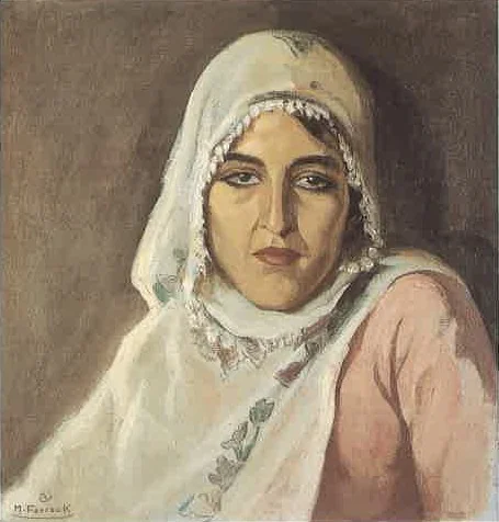 A Woman from the South, by Moustafa Farroukh, oil, 1939