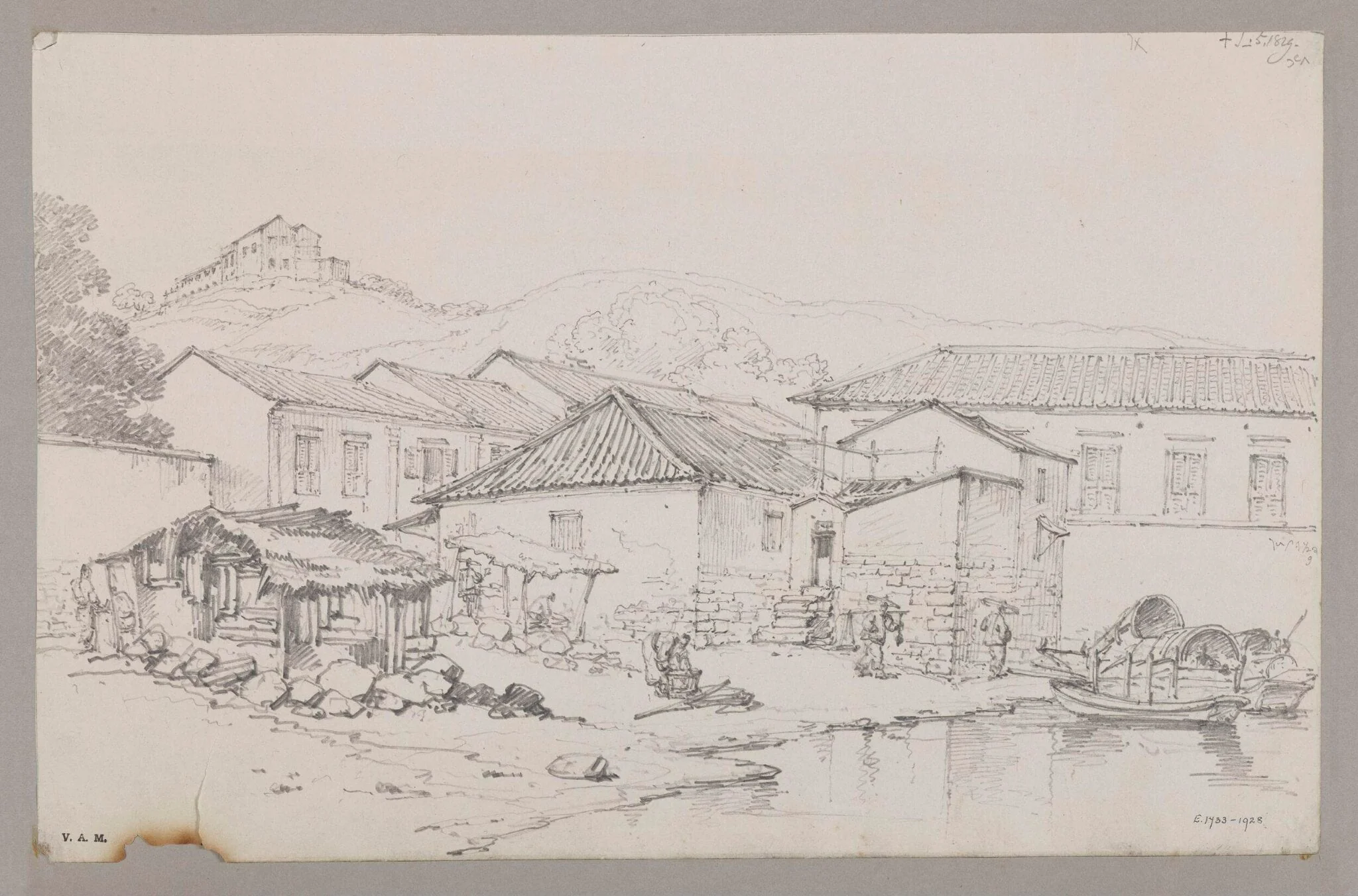 Part of the Praya Manduco and Penha Hill, Macao, by George Chinnery, 6