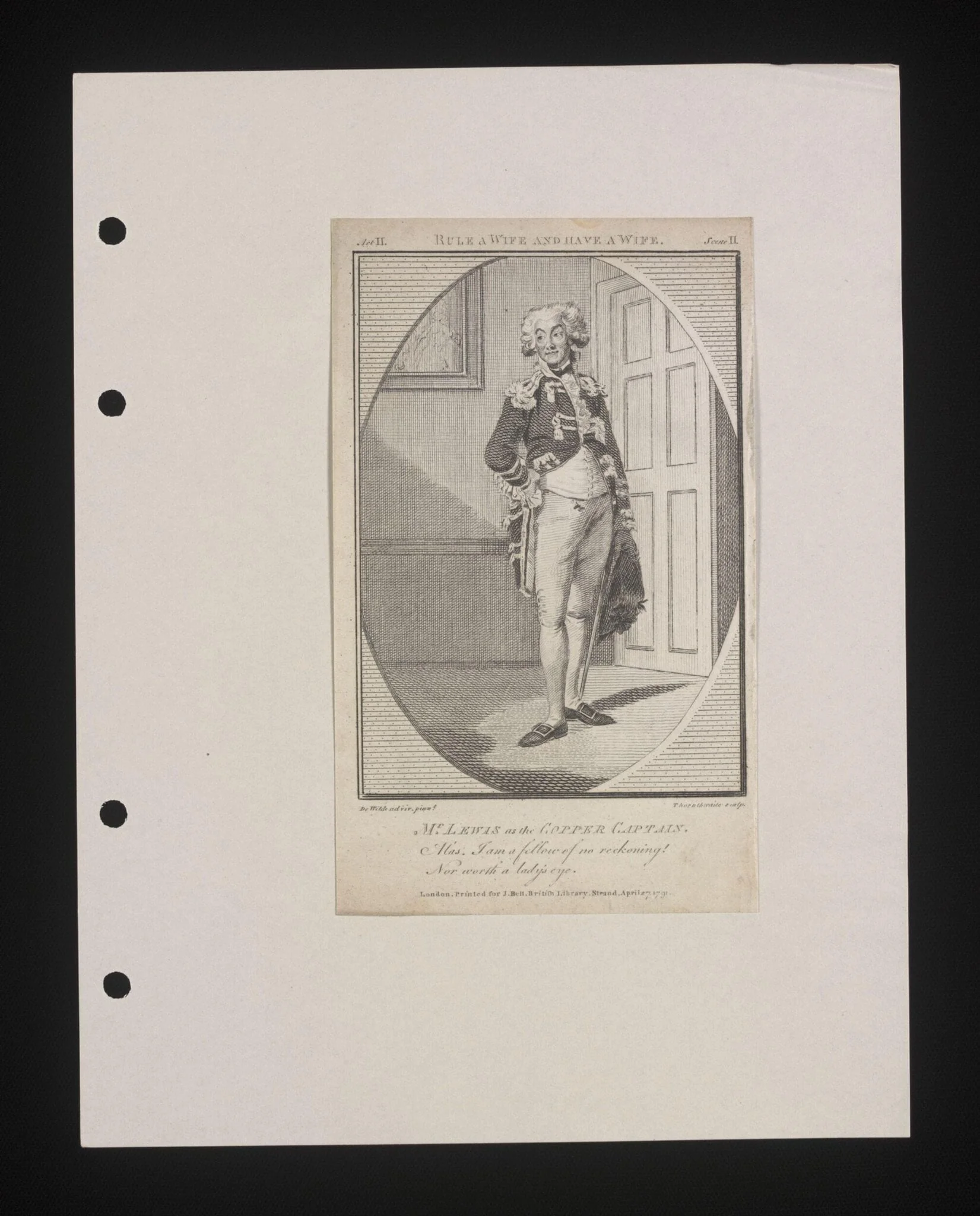 Mr. Lewis as the Copper Captain