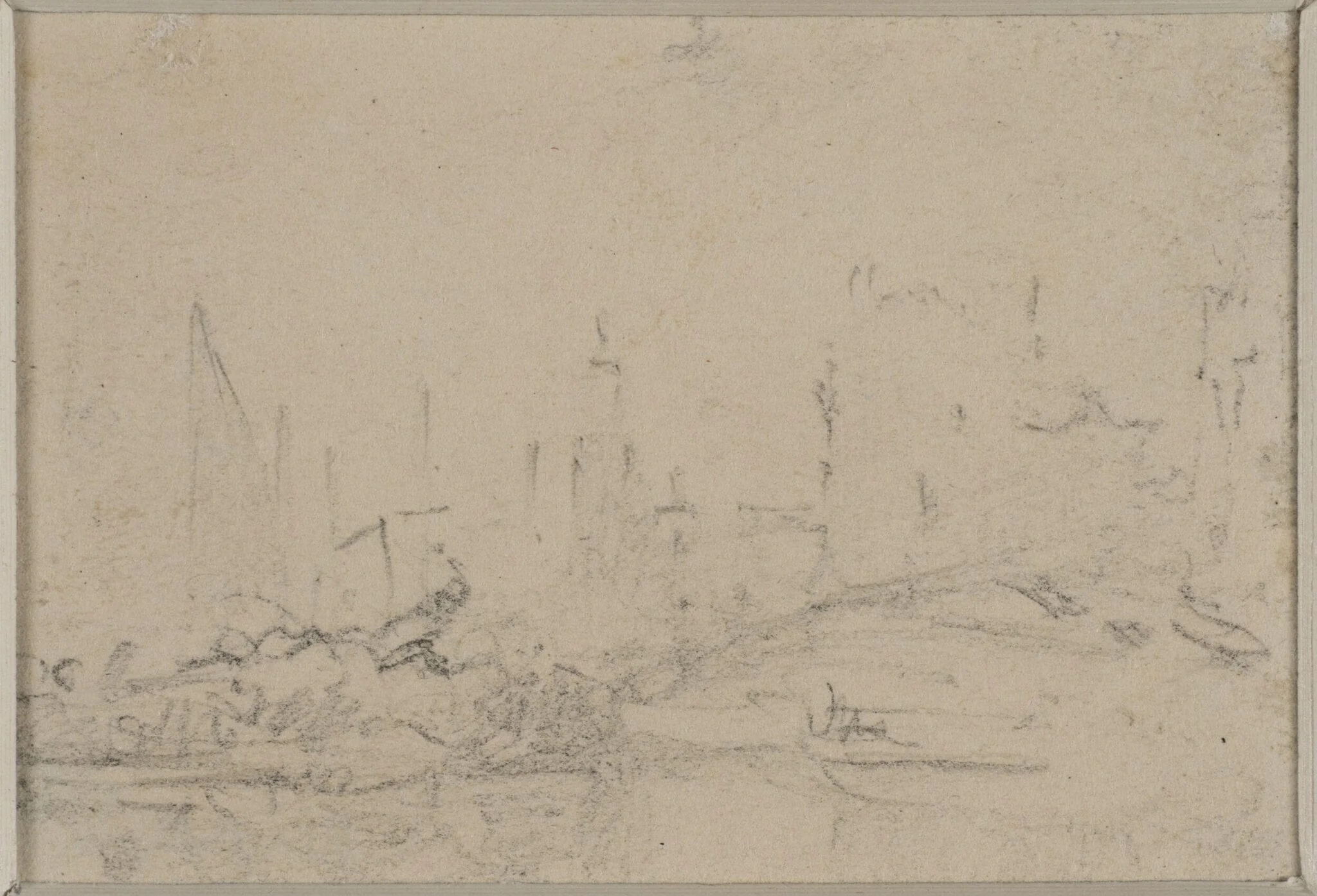 Dutch barge unloading, by Augustus Wall Callcott, 1850
