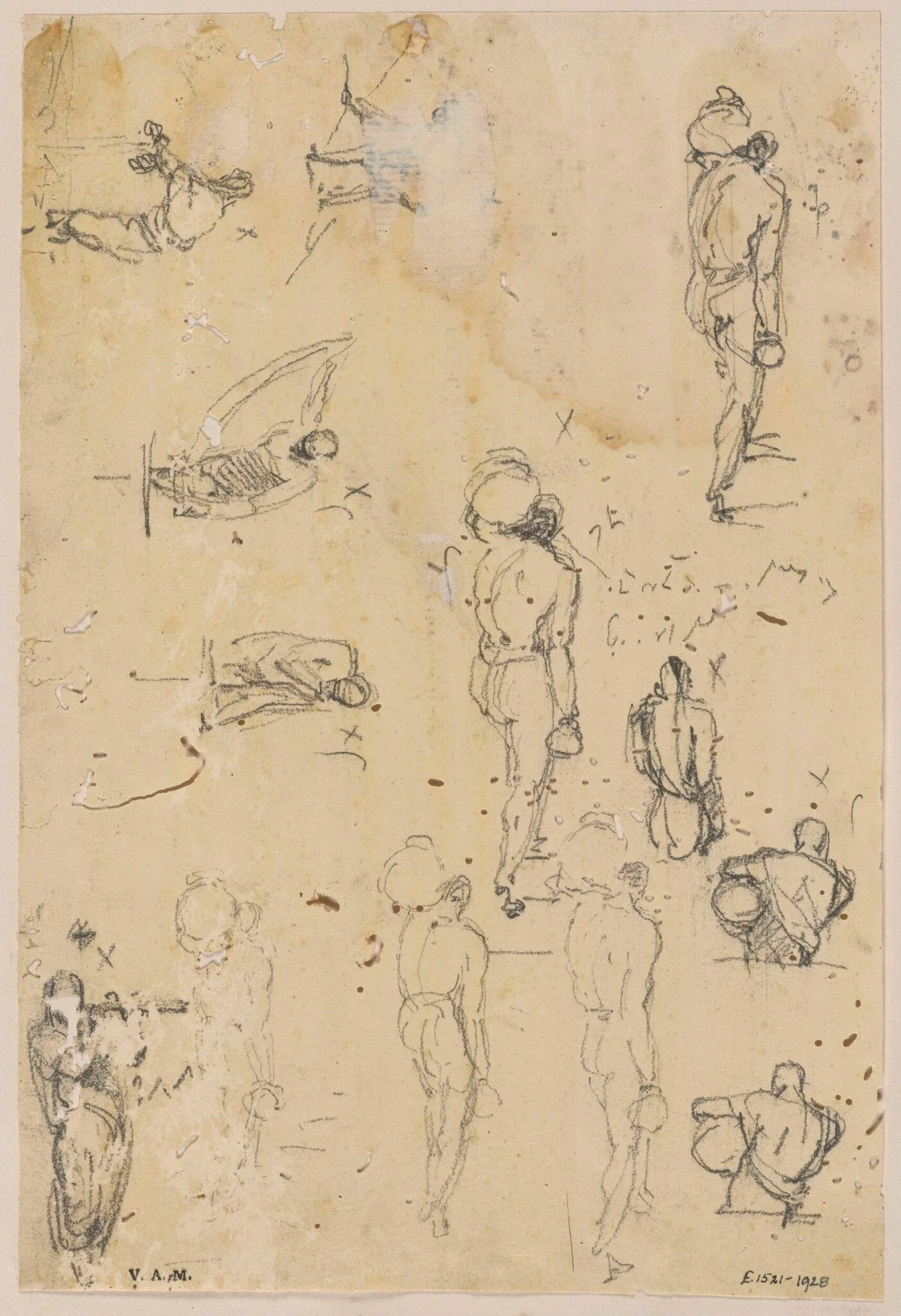 Sketches of Indian figures