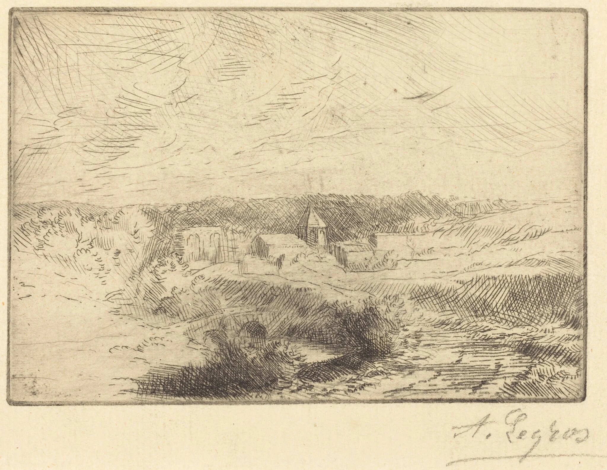 Village of Wimille, near Boulogne  (Village de Wimille, pres Boulogne)