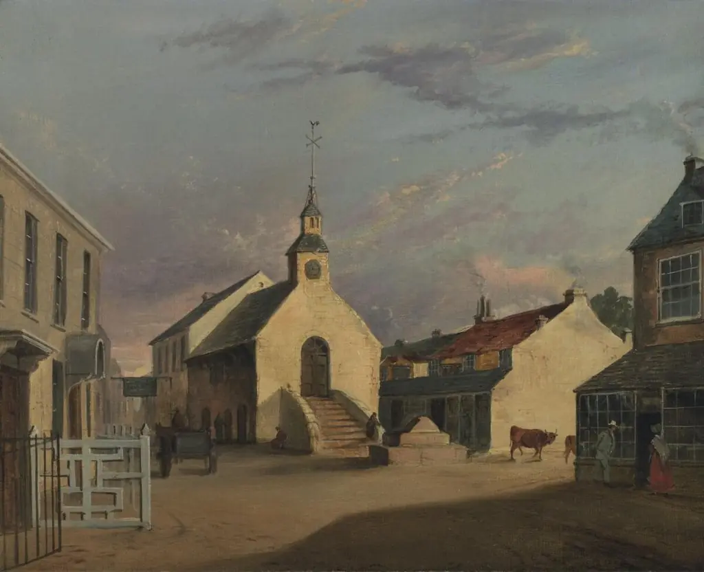 Cowbridge market hall and High Street