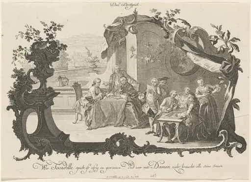 Das Bretspiel (Ladies and Gentlemen Playing Board Games)