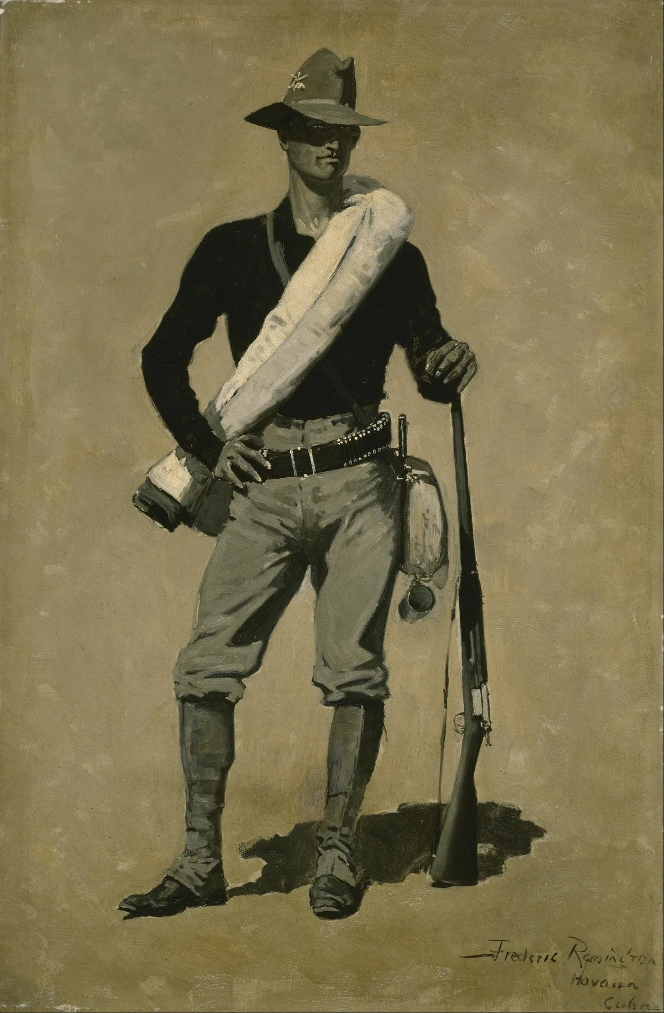 U. S. Soldier, Spanish-American War, by Frederic Remington, oil, 1900