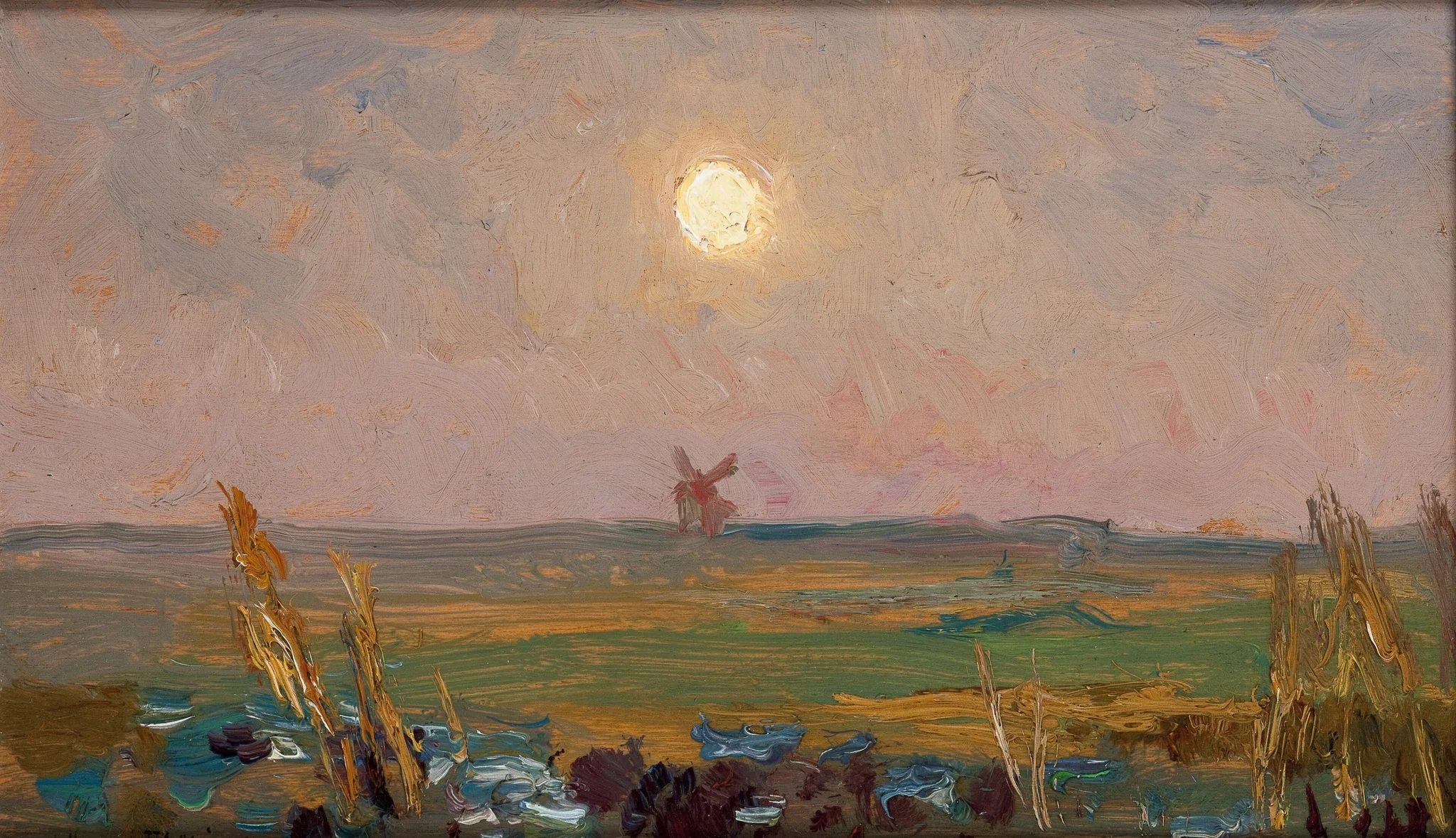 Sun, by Jan Stanisławski, oil, 1905
