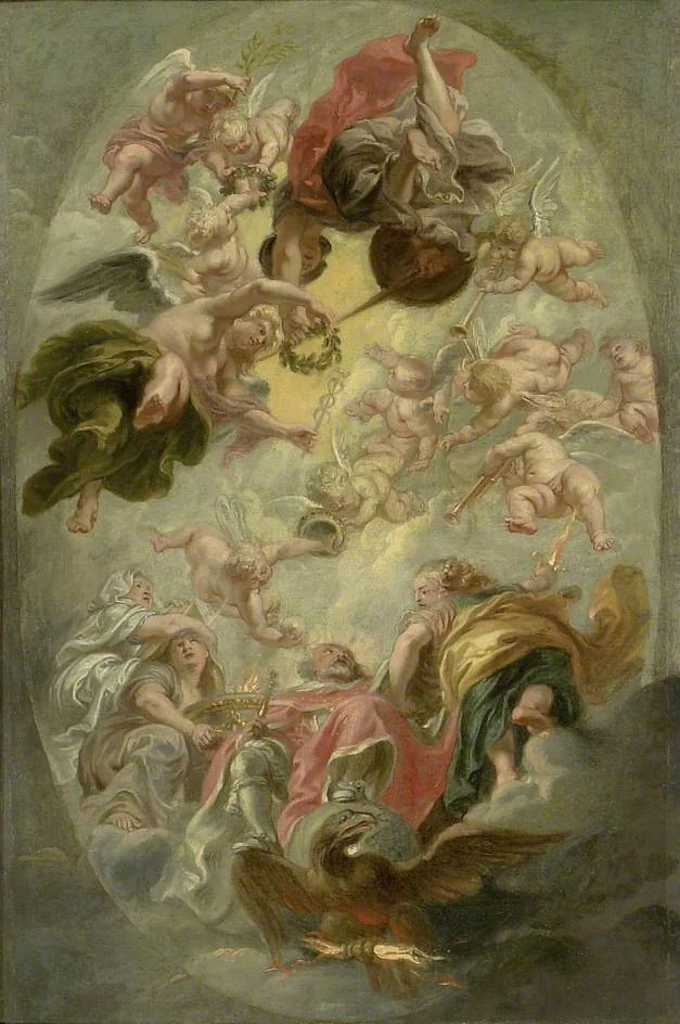 The Apotheosis of James I, by Peter Paul Rubens, oil, 1700