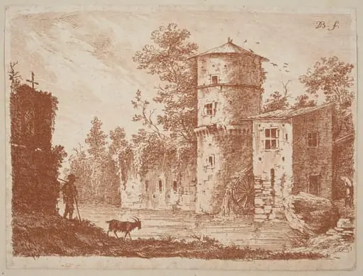Ancient Tower at a Water Mill