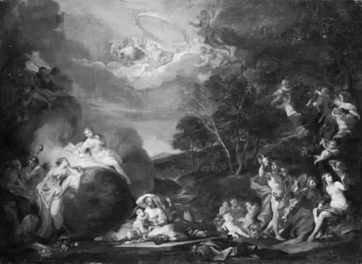 An Allegory with Bacchus, Ceres, Flora and Apollo