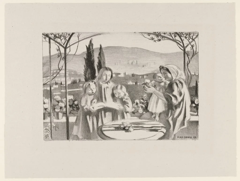 Untitled, by Maurice Denis, ink, 1923