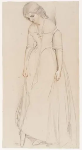 Study for the woman near the doorway in <i>Cinderella About to Try on the Glass Slipper</i> (1842)