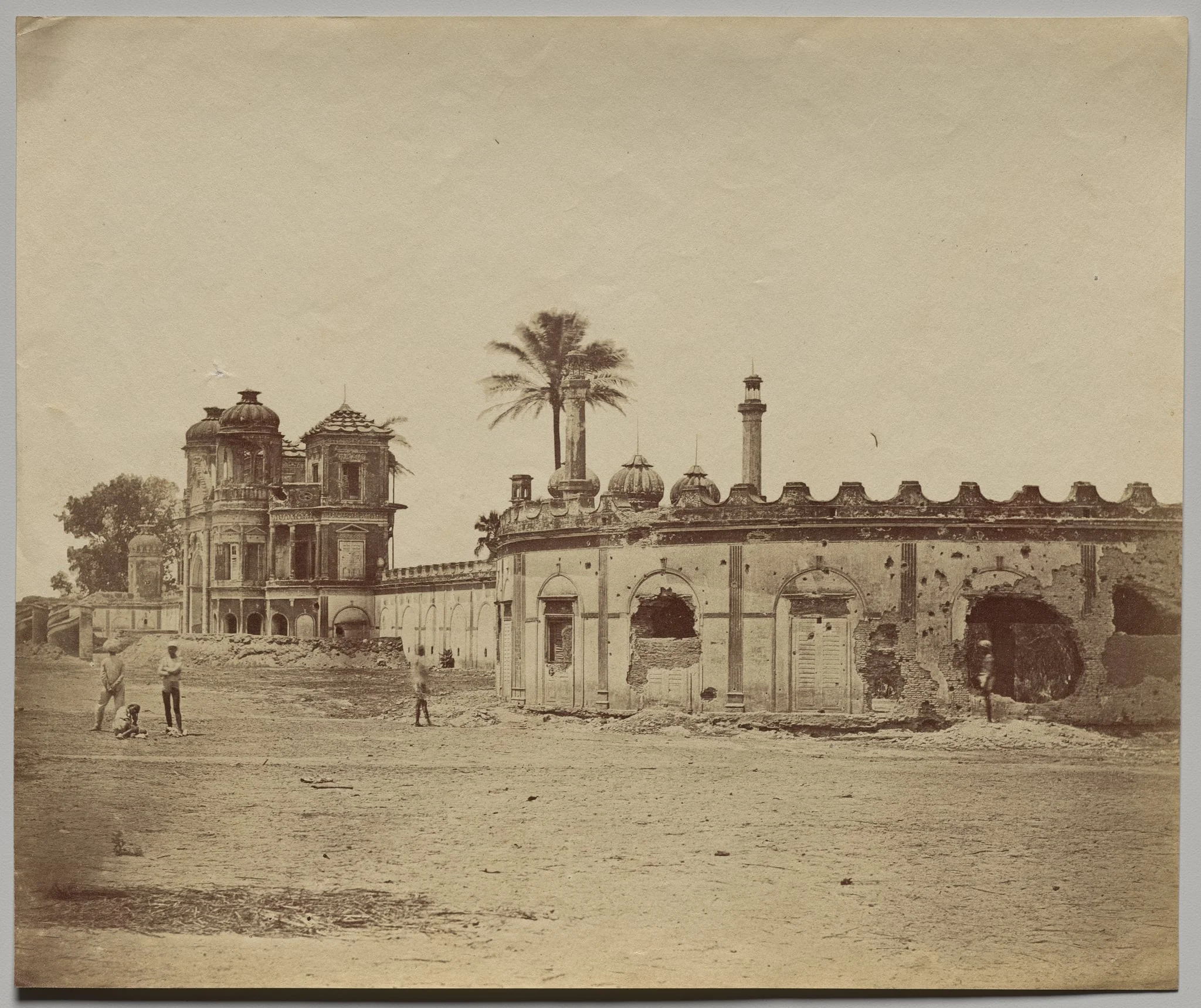 The Secundra Bagh, Showing the Breach and Gateway, by Felice A. Beato, 1858