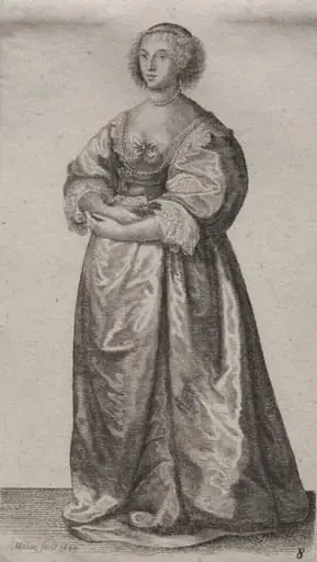 The Several Habits of English Women, from the Nobility to the Country Women as they are in these times:  The Woman with Flowers