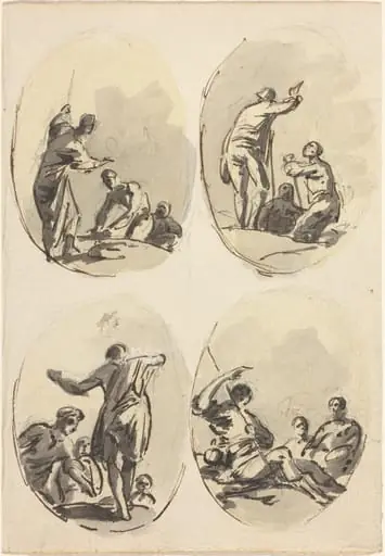 Four Oval Compositions