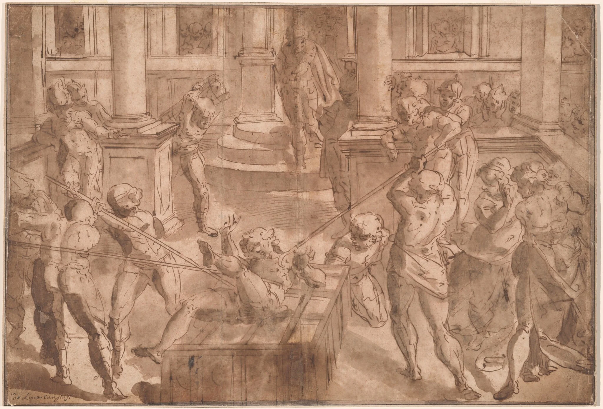 Martyrdom of Saint Lawrence, by Italian 16th Century, ink, 1564