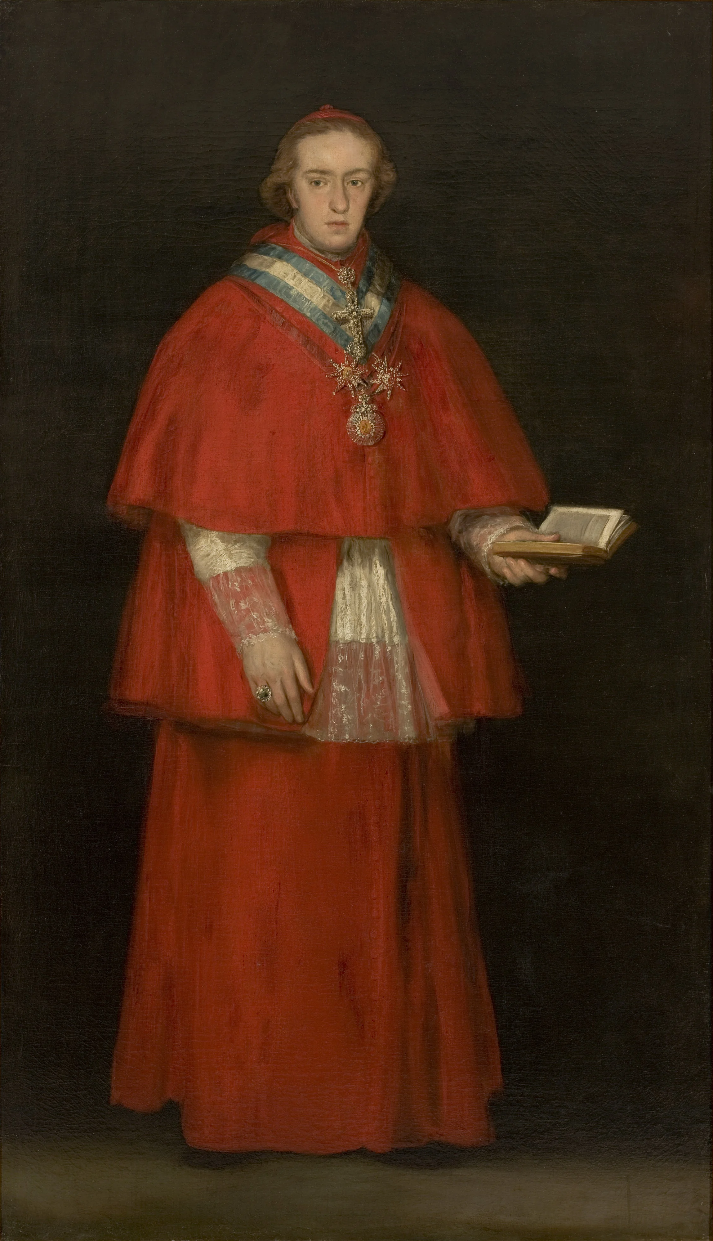 Portrait of Cardinal Luis María de Borbón y Vallabriga, by Francisco Goya, oil, 1800