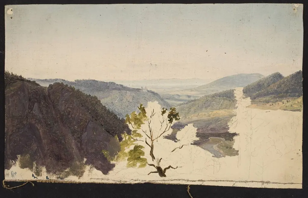 Mountain landscape, sketch