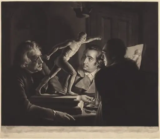 Three Persons Viewing the Gladiator by Candlelight