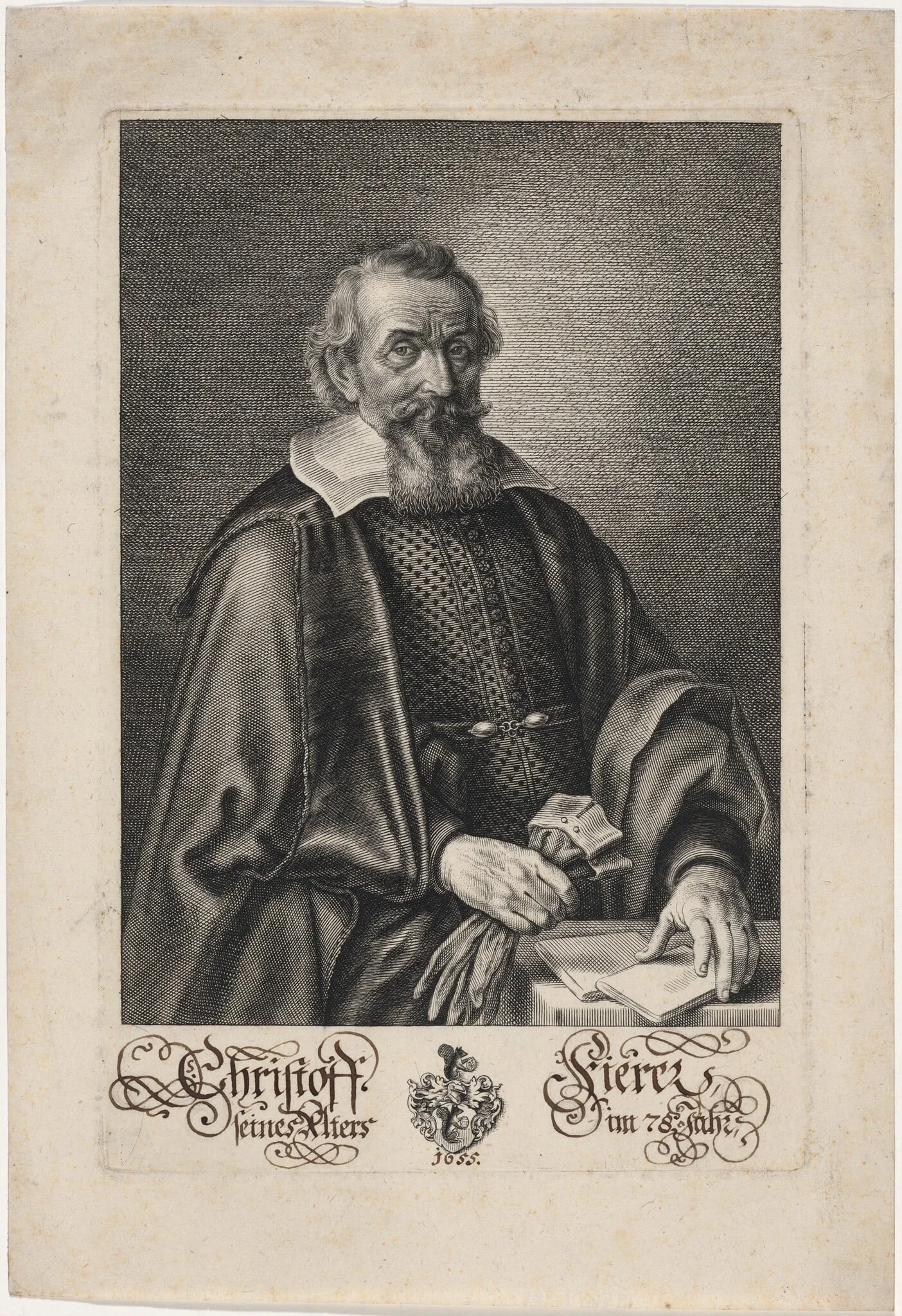 Christopher Fierer, by Unknown 19th Century, ink, 1655