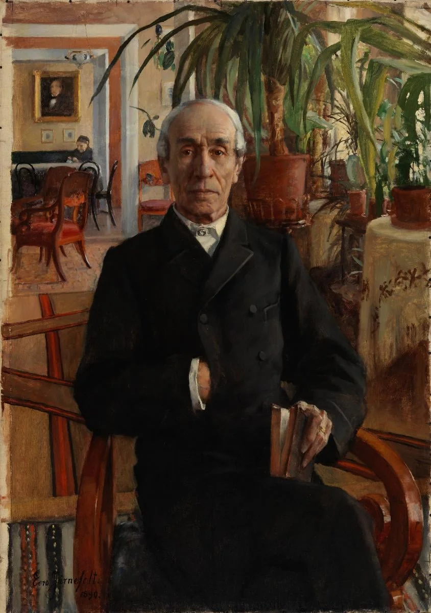 Yliopiston varakanslerin, vapaaherra Johan Philip Palménin muotokuva, by Eero Järnefelt, unspecified, 1910