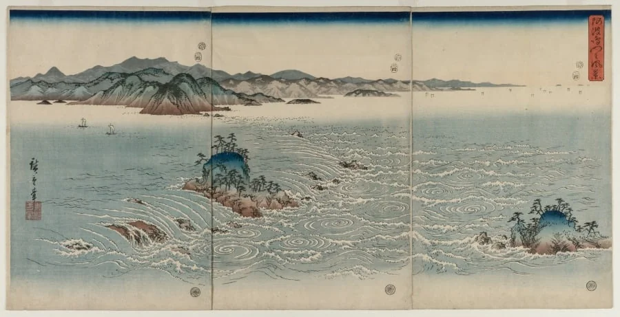 The Whirlpools of Awa, by Utagawa Hiroshige, 1857
