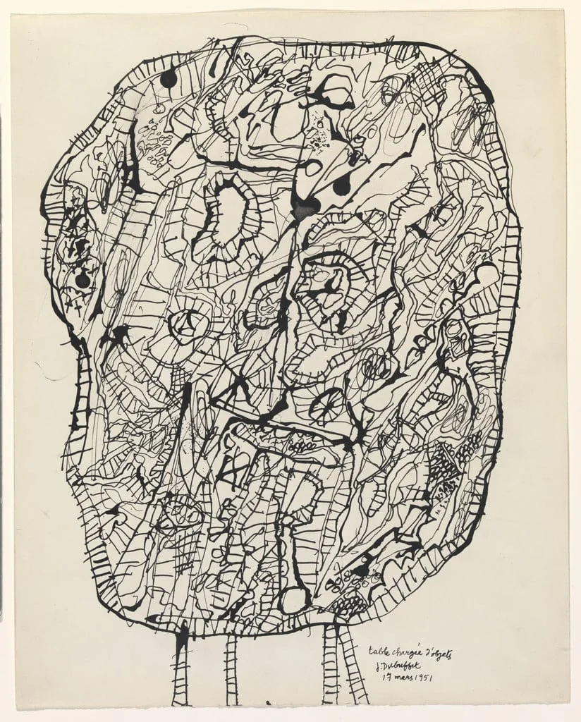 Untitled, by Jean Dubuffet, ink, 1951