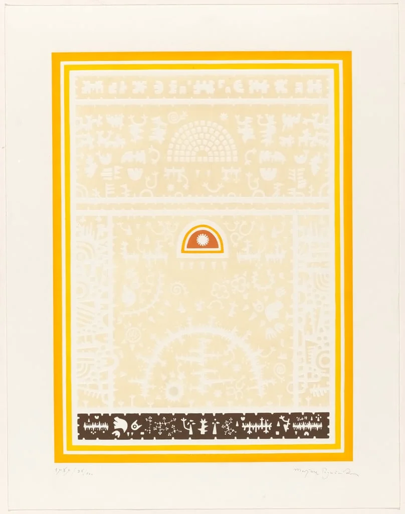 Untitled, by Marjan Pogačnik, ink, 1969