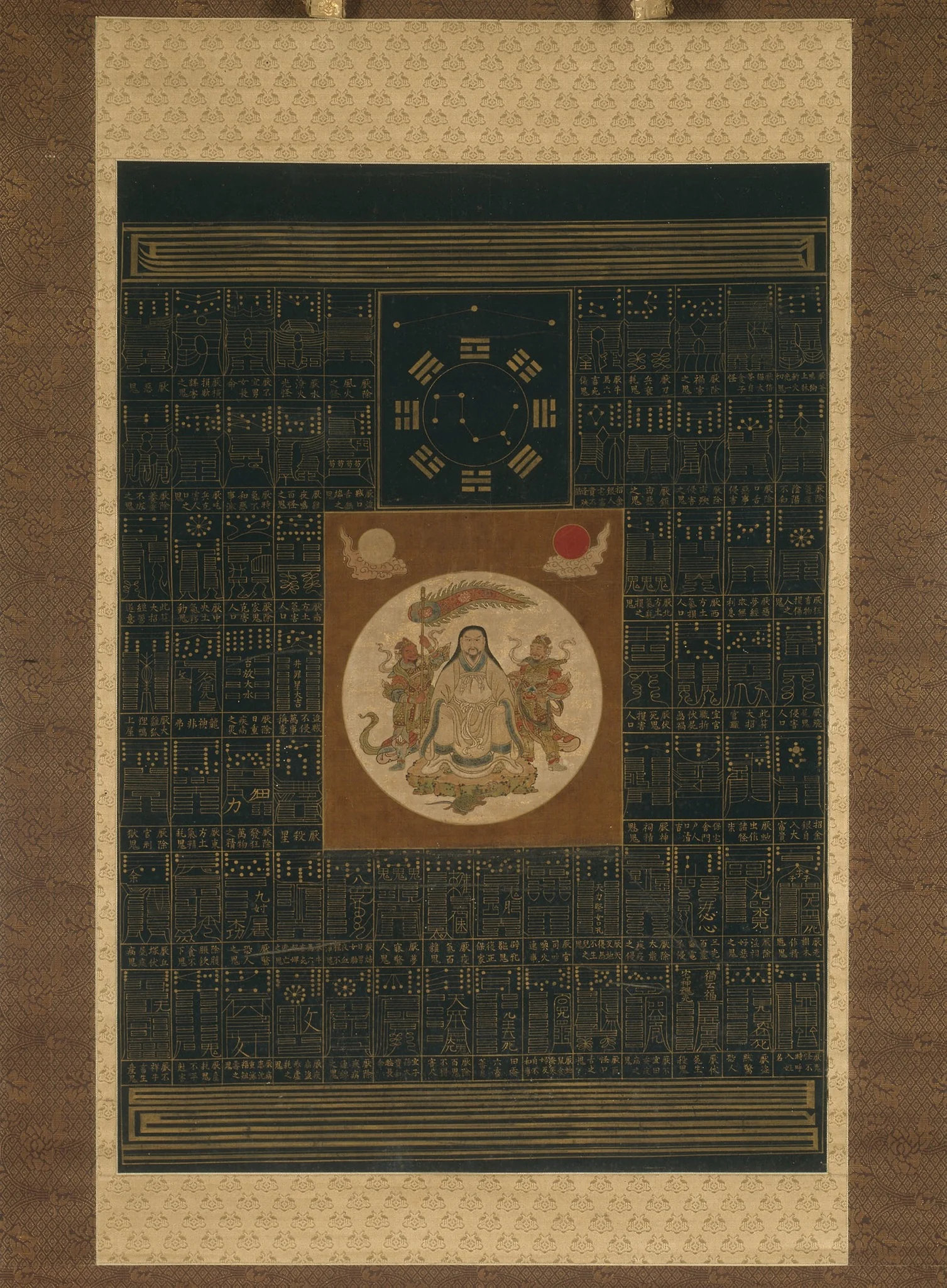 Zhenwu with the Eight Trigrams, the Northern Dipper, and Talismans, by Unknown, unspecified, 1700