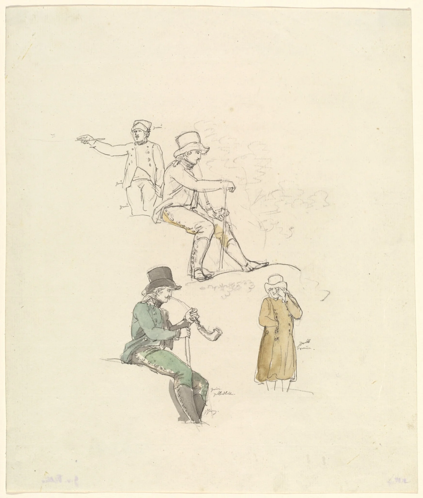 Figure Studies, by Johann Georg von Dillis, ink, 1801