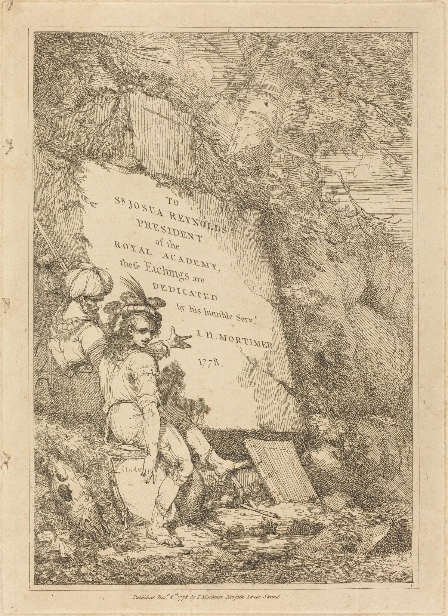 Title Page, by John Hamilton Mortimer, ink, 1778